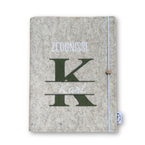 Zeugnismappe Monogramm