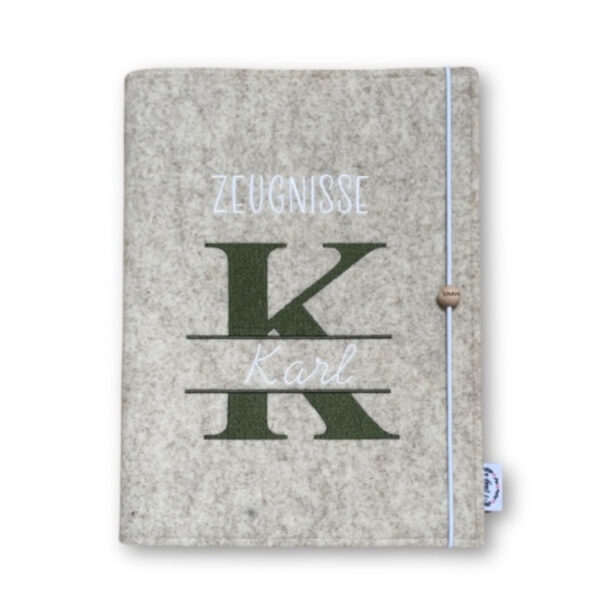 Zeugnismappe Monogramm