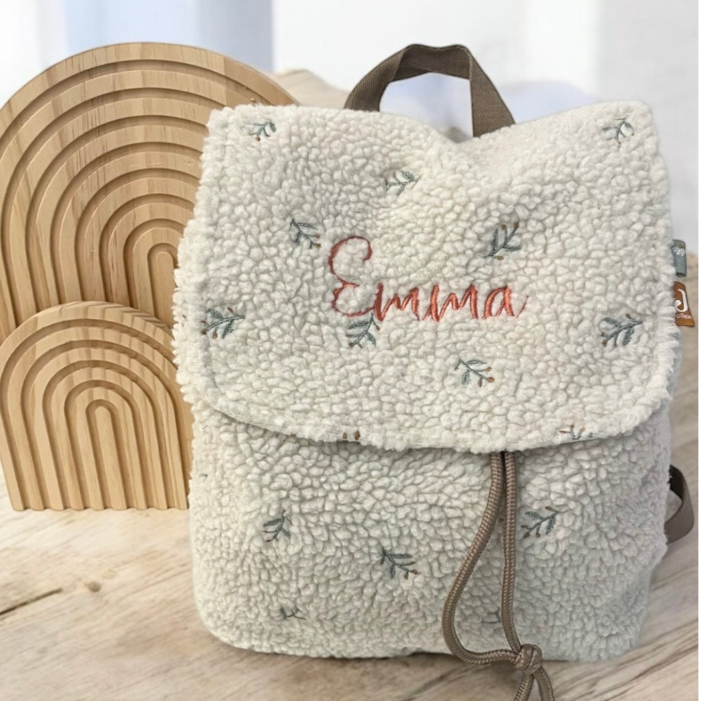 Teddyrucksack beige